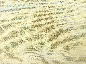 アンティーク　流水に花模様織り出し本場大島紬着物